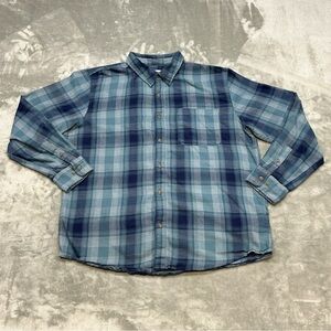 Marmot Mountain works Fairfax Flannel Button Up Shirt Men’s XL blue plaid